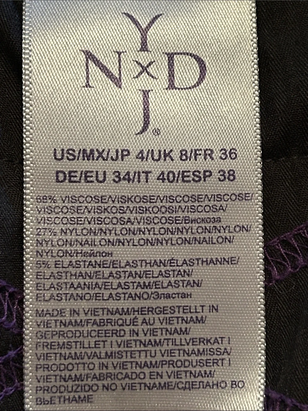 NYDJ Trouser Pants Lift Tuck Technology Black Ponte Knit Bootcut Size 4